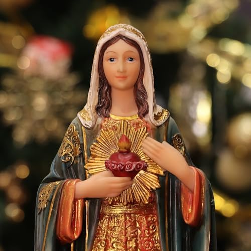 Zayton Virgin Mary Statue Resin Sculpture 8 Inch