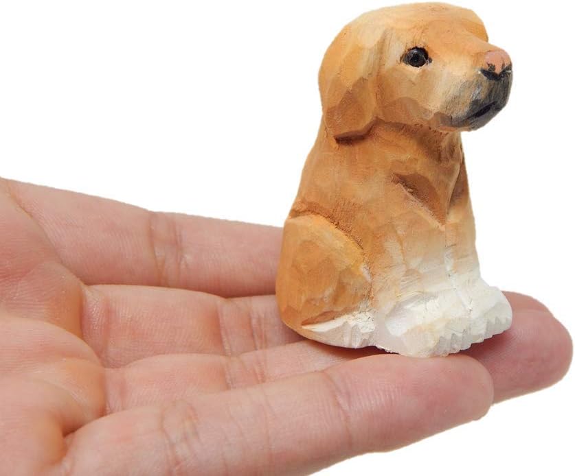 Selsela Labrador Retriever Wooden Figurine - Miniature Dog Sculpture