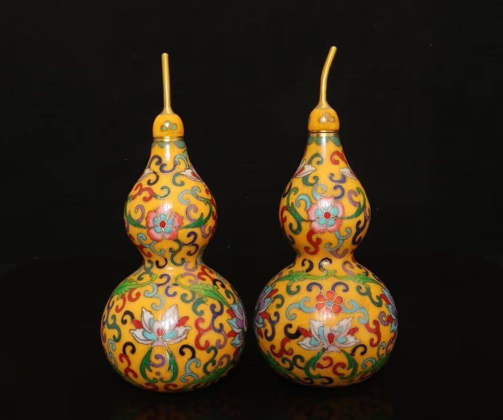 Julrybox Feng Shui Gourd Brass Wu Lou Statue
