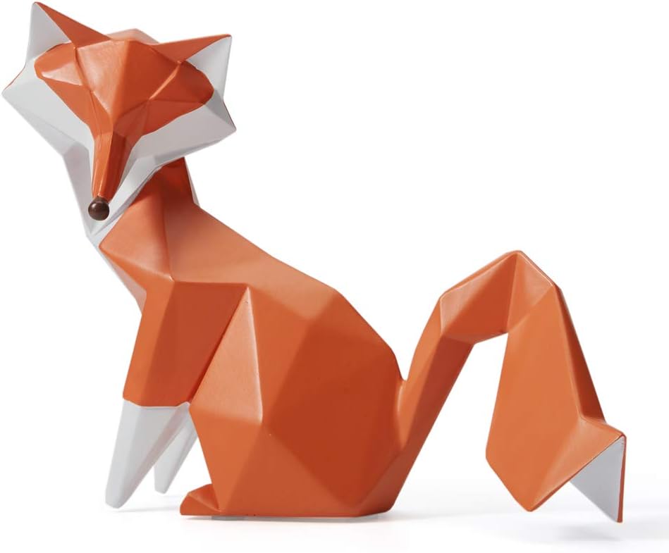 HAUCOZE Geometric Fox Figurine 80 Inch Decor Statue