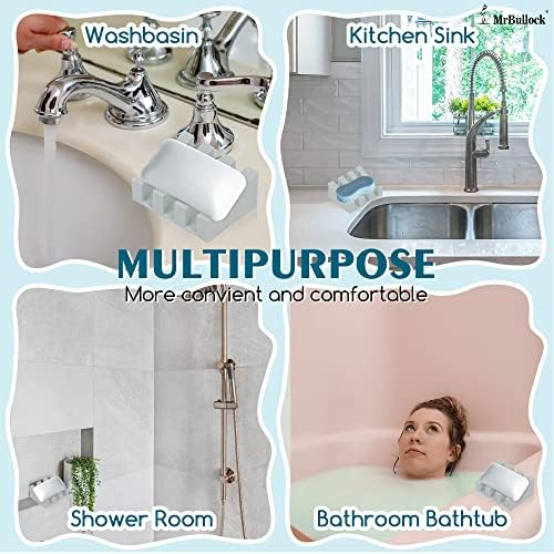 MRBULLOCK Silicone Soap Dish Light Grey 2-Pack