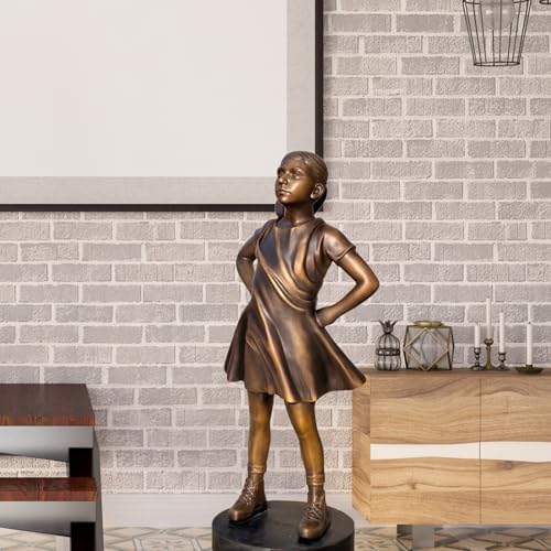 Fearless Girl Bronze Sculpture - Large Wall Street Artwork Replica