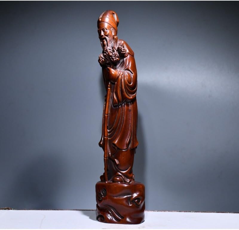 LimpaC Boxwood Doctor Li Shizhen Meditating Statue