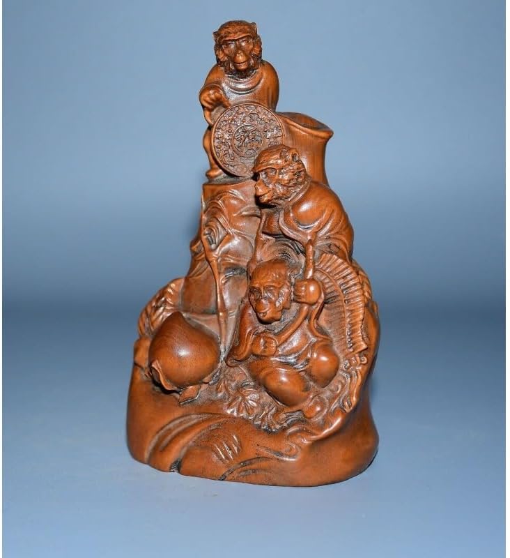LimpaC Mini Boxwood Three Monkey Statues