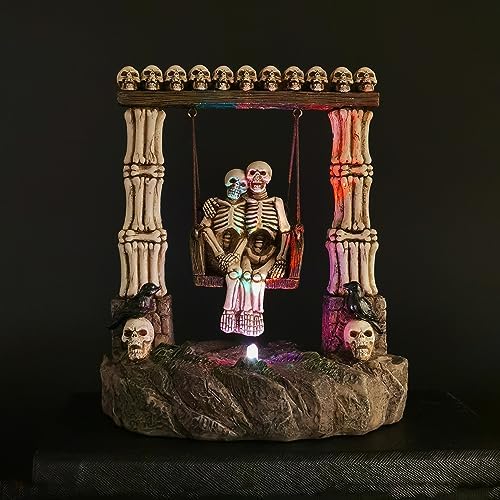 JORAE Swinging Skeleton Couple LED Decor