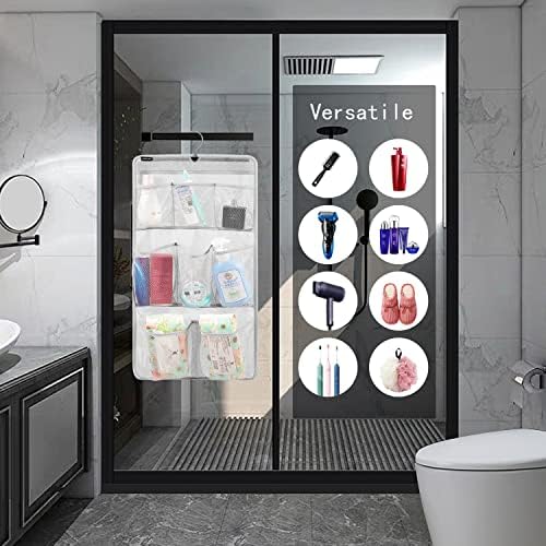 ANZORG Mesh Shower Caddy with 8 Pockets and Rotating Hanger