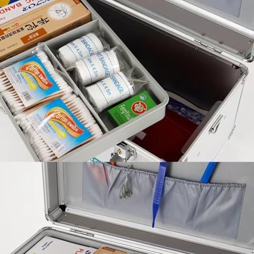 Bangminda Medicine Lock Box with Key Safe Lock