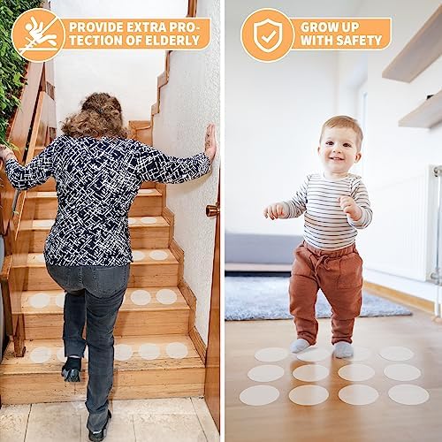 Non-Slip Bathtub Stickers 24 PCS with Scraper for Safety