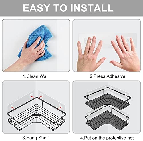 AOUKAR Shower Caddy Shelf Adhesive Pads 4pack
