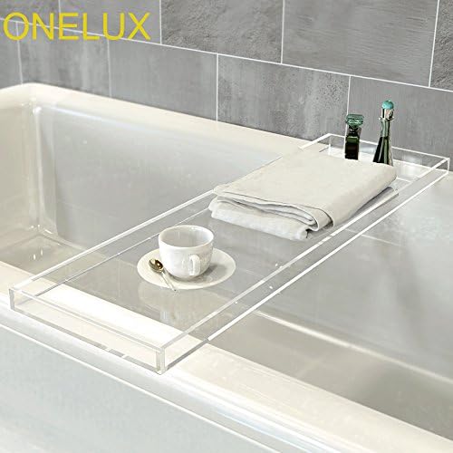 ONELUX Durable Clear Acrylic Bathtub Tray 1