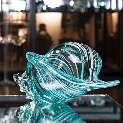 QFkris Hand Blown Glass Conch Figurine Home Decor 1