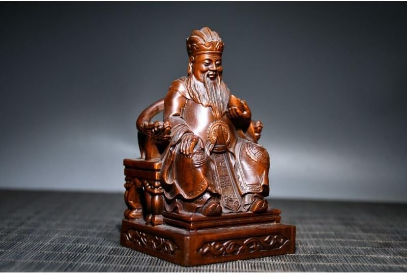 LimpaC Handcrafted Boxwood Wealth God Statue