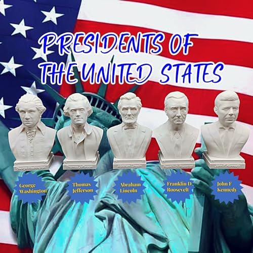 US President Founding Fathers Bust Sculpture - 6 Hx4 Wx3 D