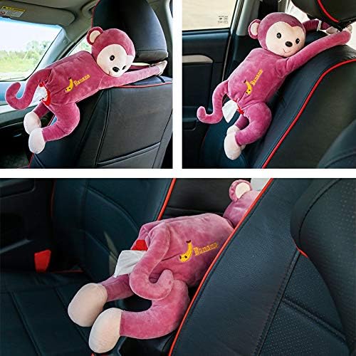 Plush Pipi Monkey Tissue Holder for Home and Car Use