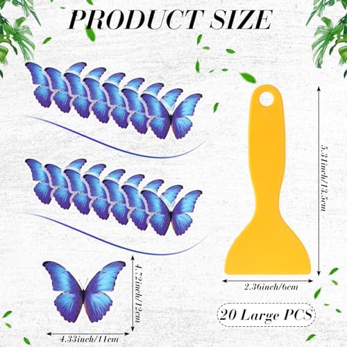 20 Pcs Butterfly Anti Slip Bathtub Stickers