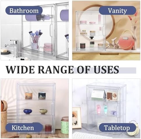 HOFURME Clear Medicine Cabinet for Small Bathrooms