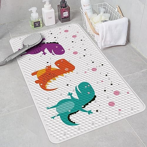 SELIBRE Dinosaur Bathtub Mat with 90 Suction Cups