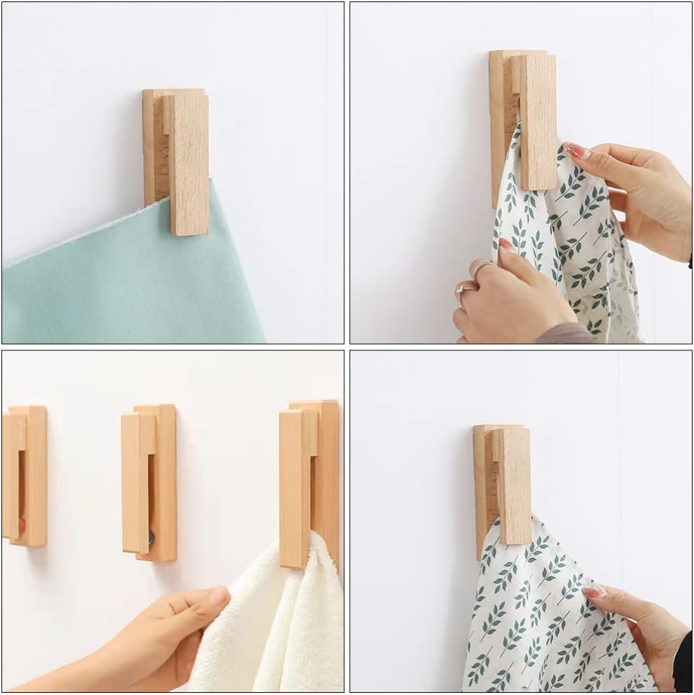 Cabilock Modern Solid Wood Towel Hook