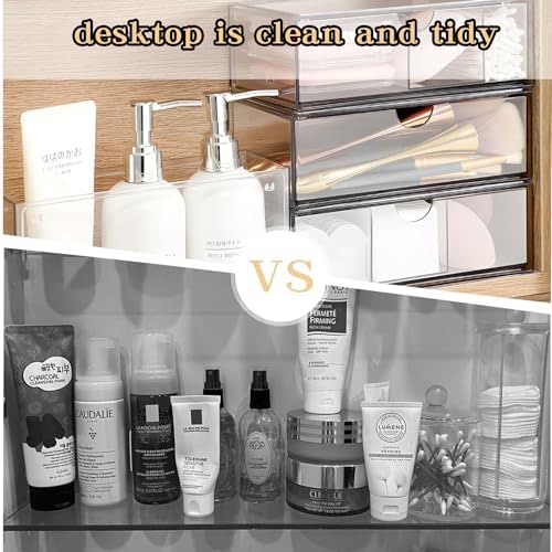 Klmnop 3 Pack Medicine Cabinet Organizer Clear