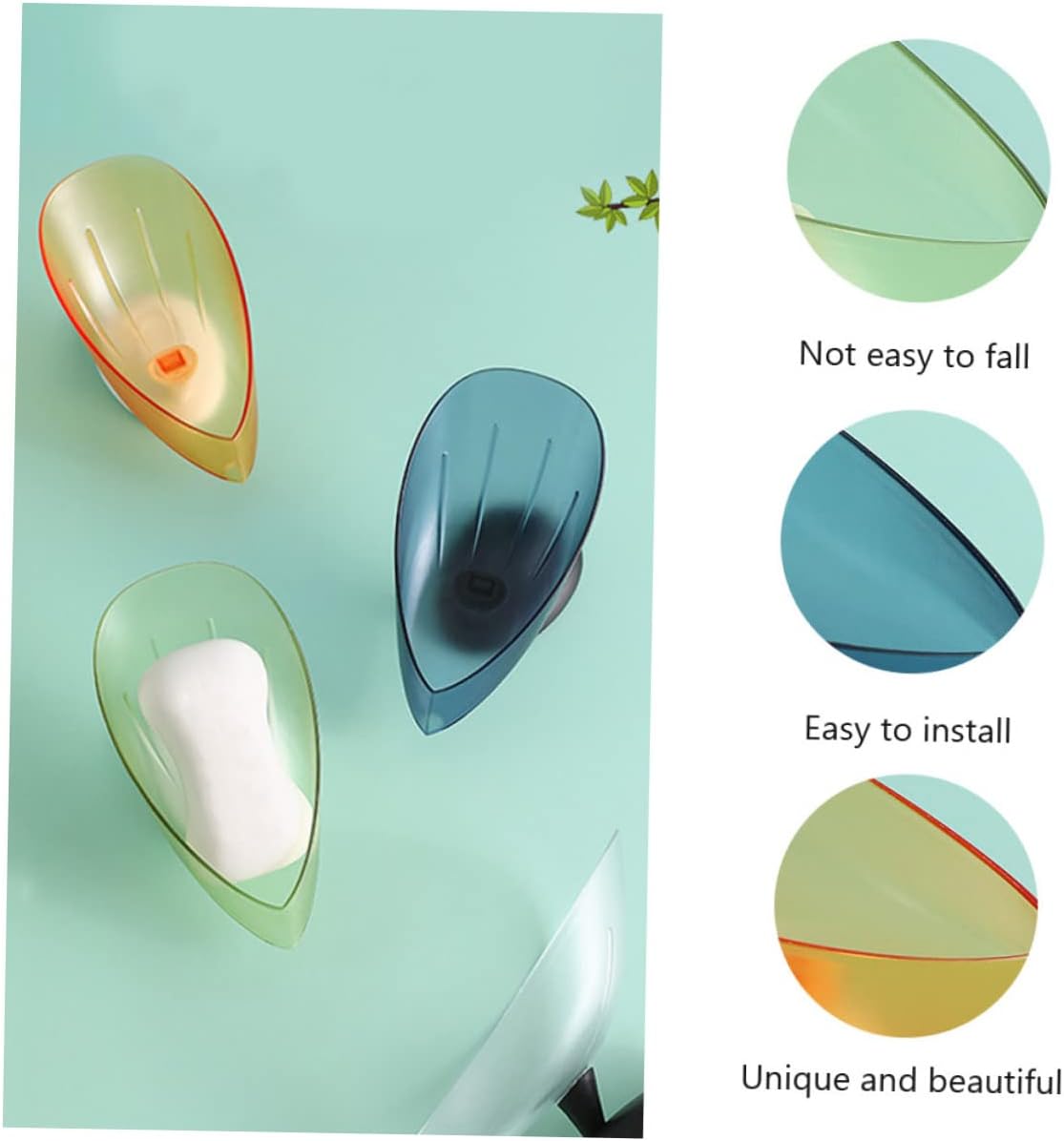 Ciieeo 3pcs Soap Dish Suction Cup Holder for Bathroom