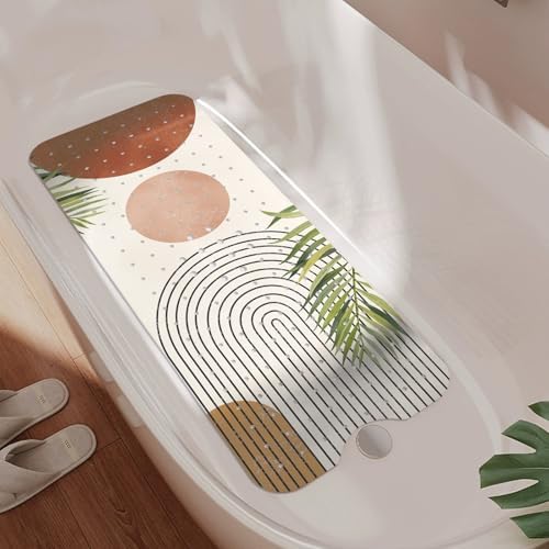 Boho Style Non Slip Bathtub Mat with Suction Cups