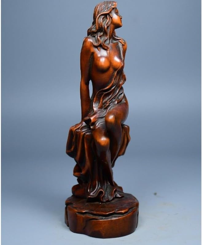 LimpaC Collection Boxwood Meditating Woman Statue