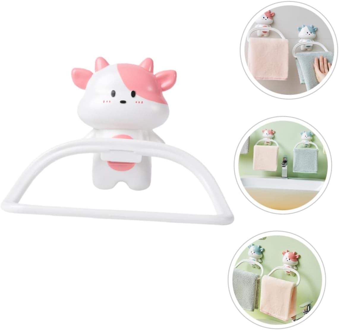 Cabilock Cute Towel Holder Wall Mounted Bathroom Decor