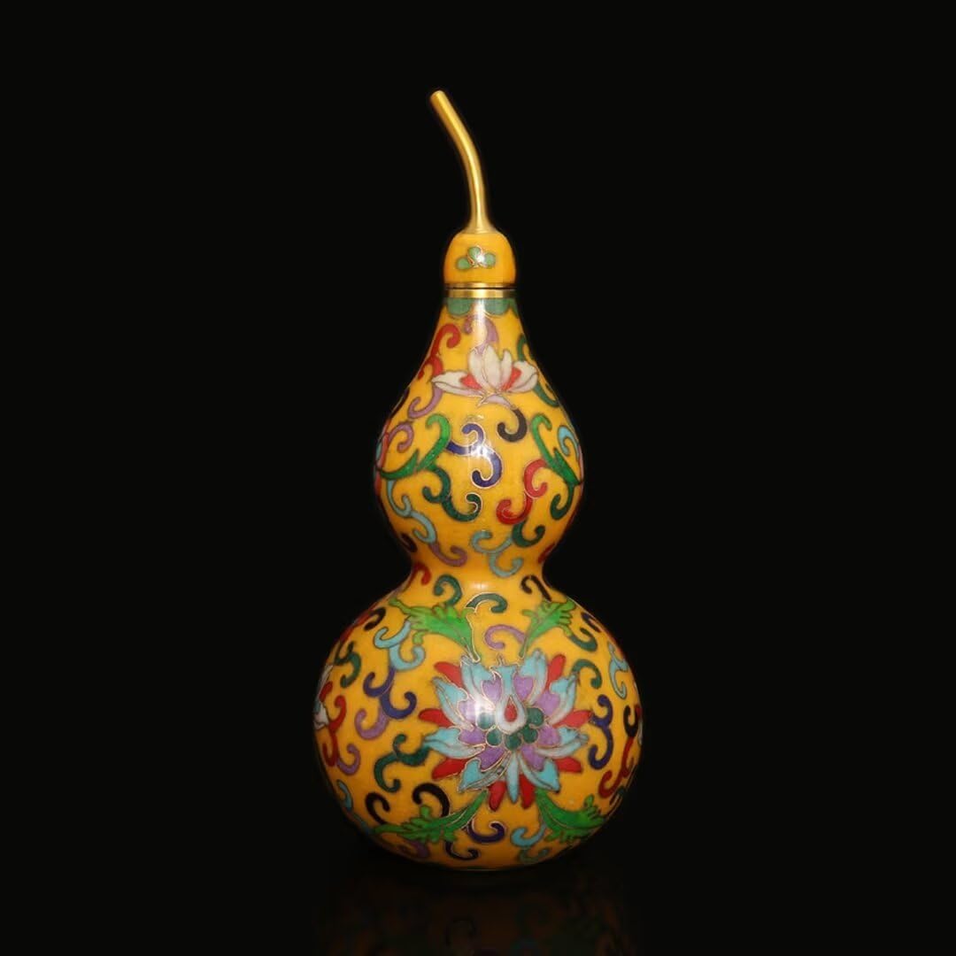 Julrybox Feng Shui Gourd Brass Wu Lou Statue