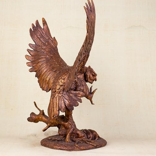 YouFine Bronze Owl Statue 209-244 Handmade Sculpture