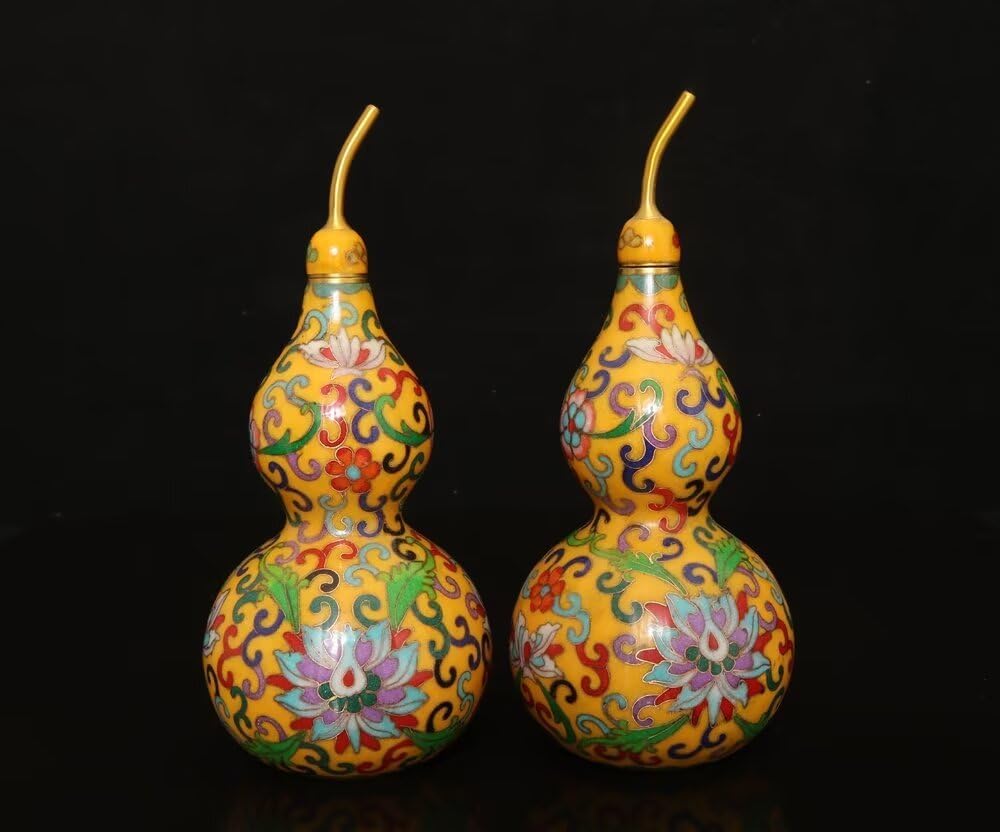 Julrybox Feng Shui Gourd Brass Wu Lou Statue