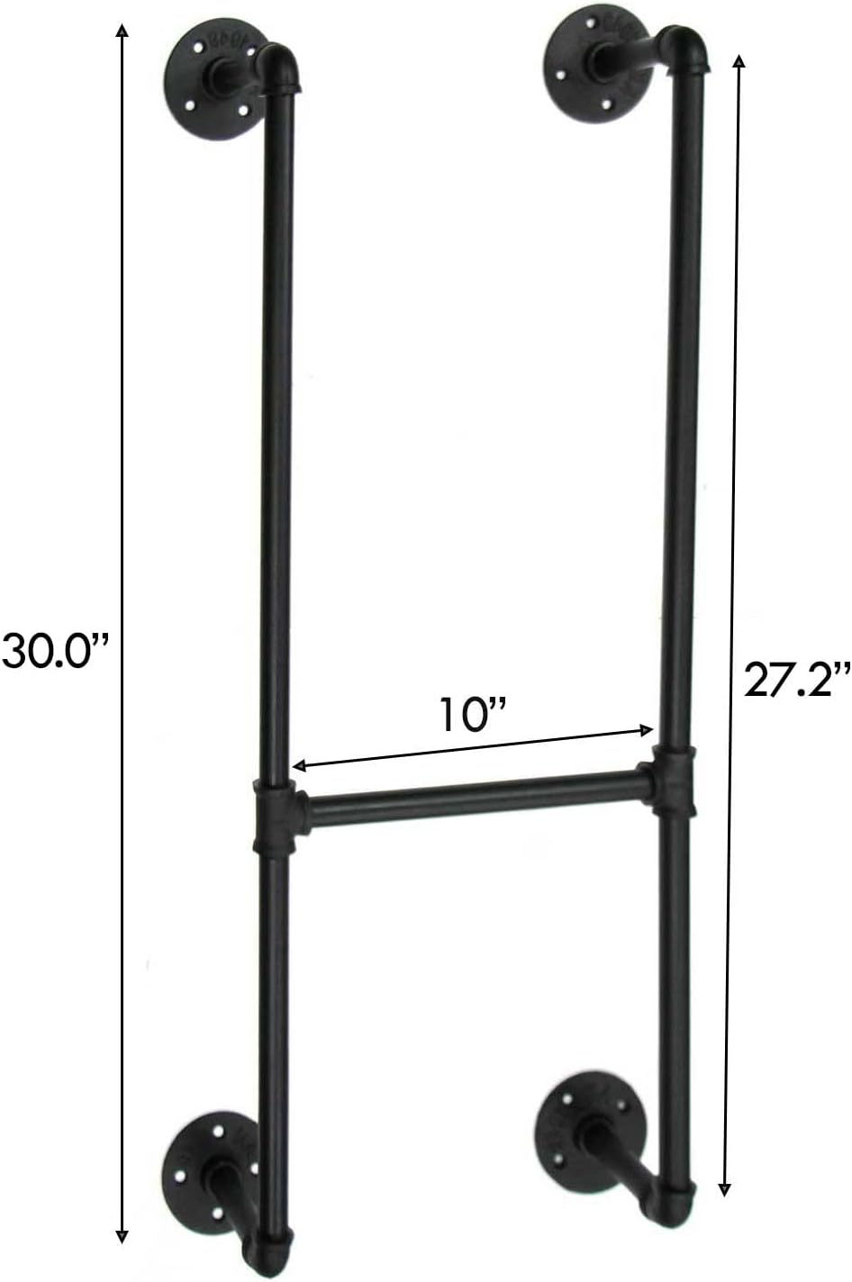 SERENITA Industrial Towel Rack with 7 Hooks