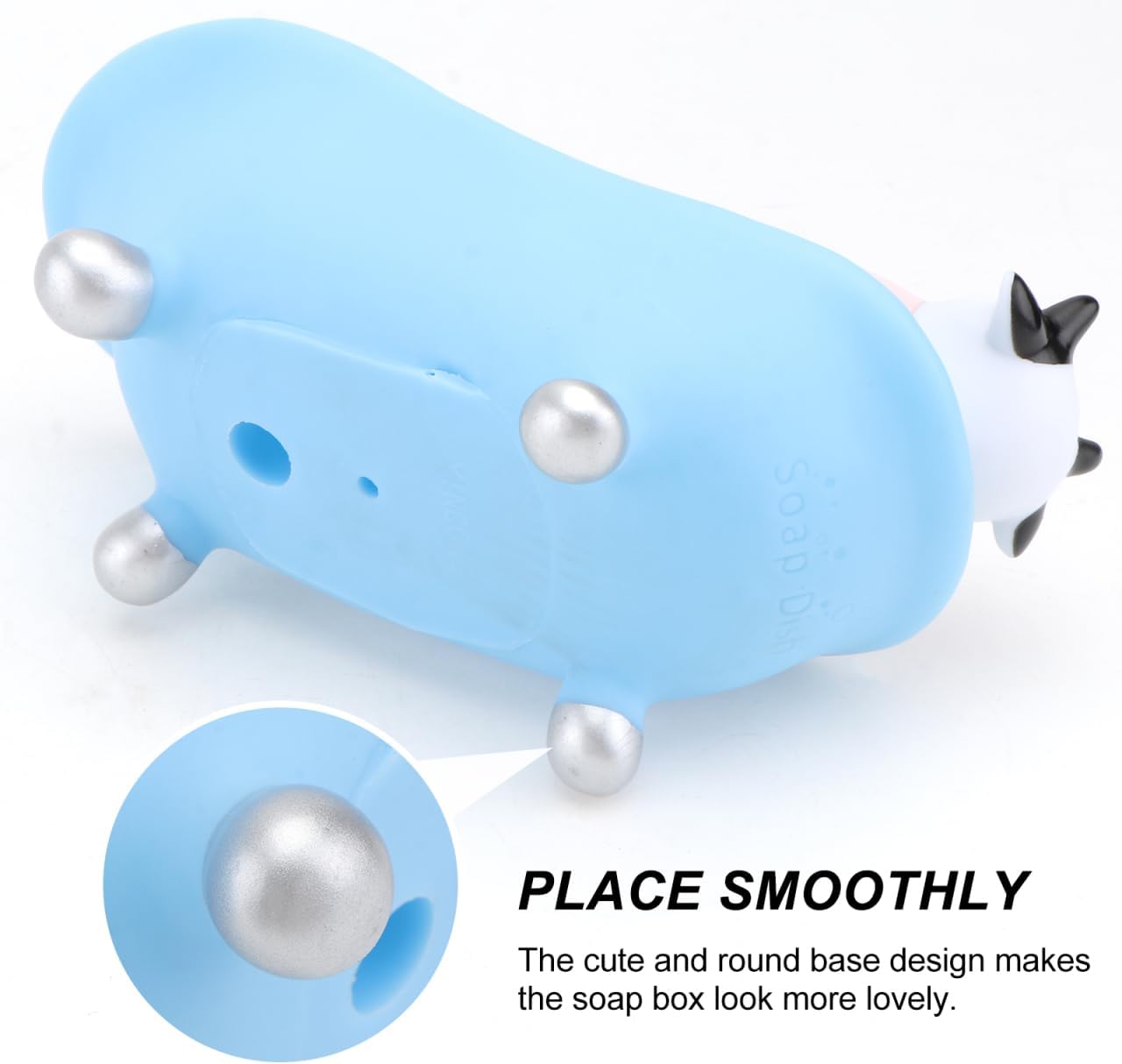 IMIKEYA Cute Bathtub Shaped Soap Dish - Sky Blue