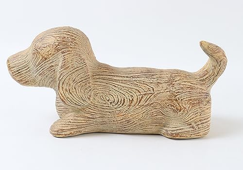 Hymmah Rustic Dog Decor Statue for Living Room
