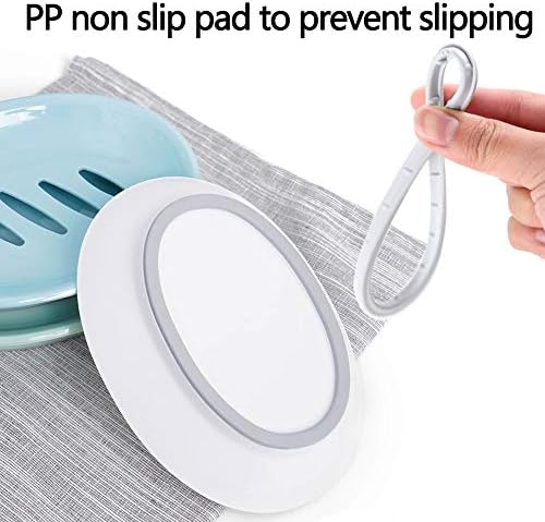 WYOK 2-Pack Soap Dish with Drain Blue