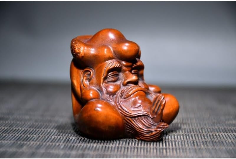 LimpaC Handmade Boxwood Bodhidharma Statue