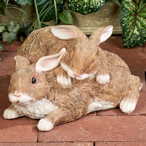 Touch of Class Playful Buddies Bunny Sculpture - White Tawny