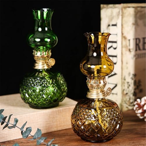 Classic Glass Oil Lamp Sculptures for Home Decor
