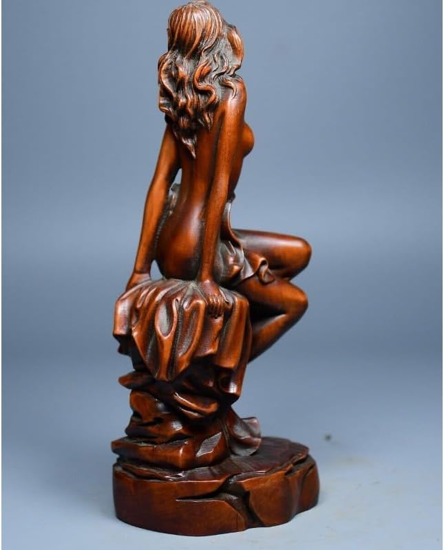 LimpaC Collection Boxwood Meditating Woman Statue
