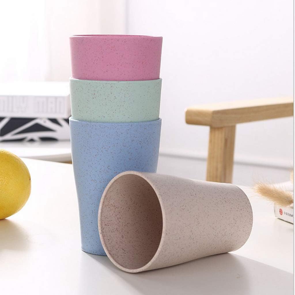 Xiaojikuaipao Wheat Straw Cups 4Pcs Reusable Tumblers