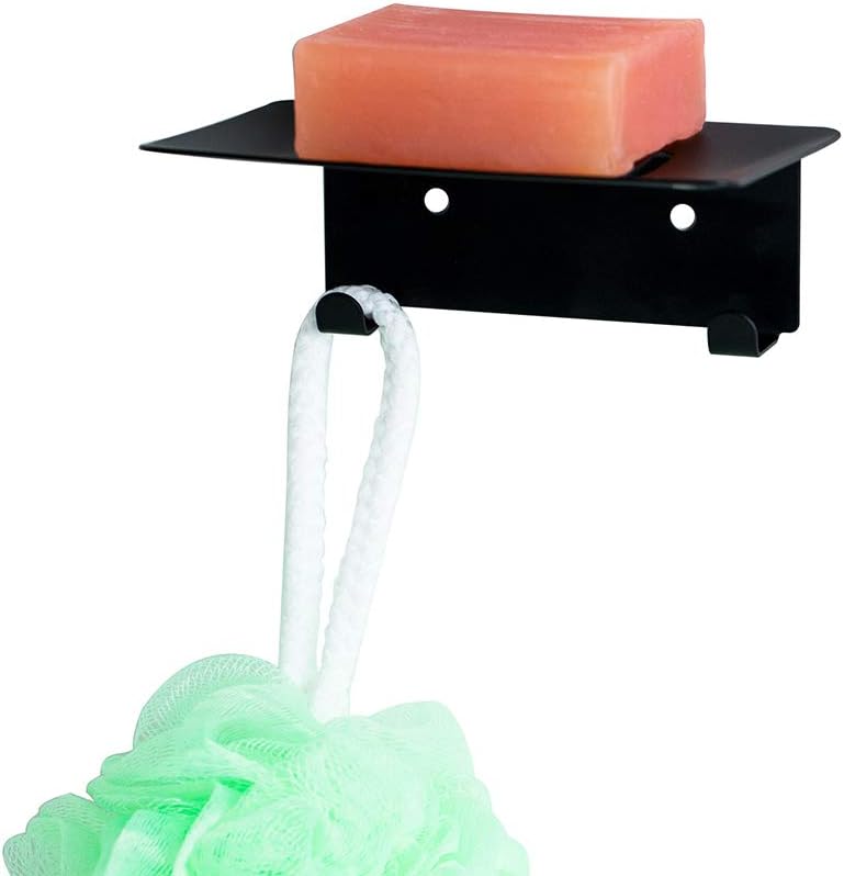 YISMAN Soap Holder Wall Mounted Shower Dish Black 1