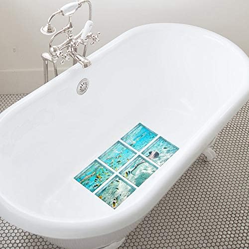 Vipolish 6Pcs 3D Bathtub Stickers Non Slip Safety Decals 1