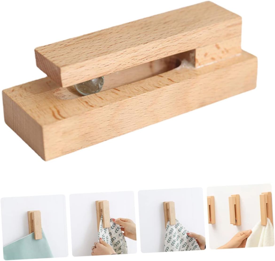 Happyyami Towel Hanging Rack Rustic Style for Bathroom and Kitchen