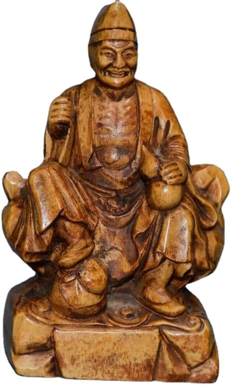 Handcrafted Boxwood Jigong Arhat Statue for Home Decor