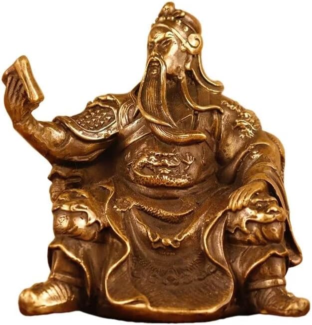 Guan Yu Brass Statue Feng Shui Decor 393551IN