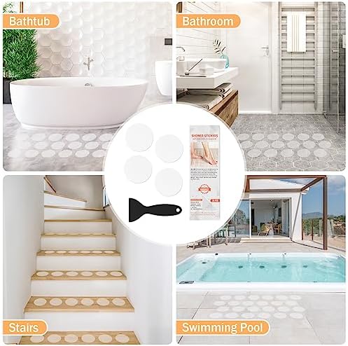 Non-Slip Bathtub Stickers 24 PCS with Scraper for Safety