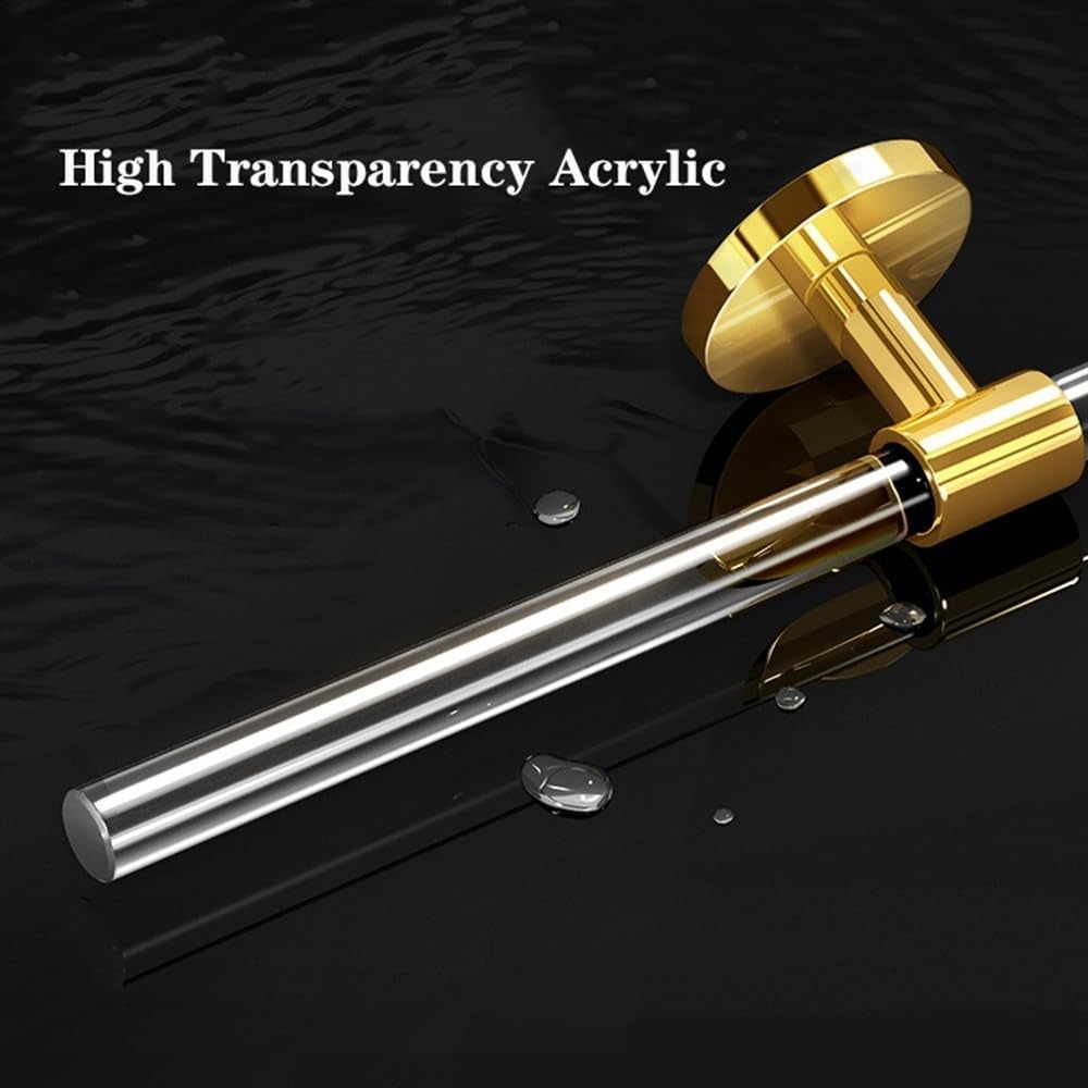 Modern Luxury Towel Rack with Single Round Base No Drilling 50cm Gold