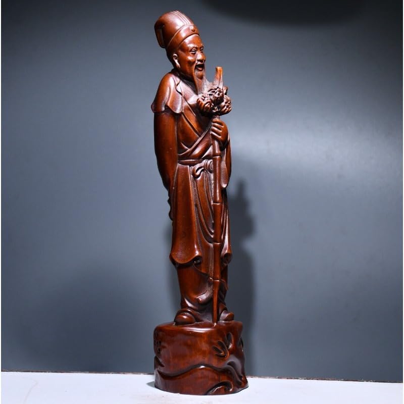 LimpaC Boxwood Doctor Li Shizhen Meditating Statue