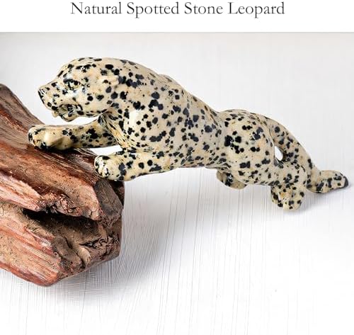 472 Inch Natural Spotted Stone Leopard Figurine