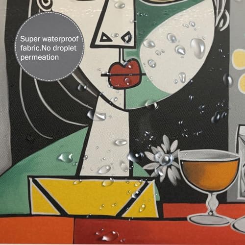 DAOWANGZUO Abstract Boho Shower Curtain Set 72x72in