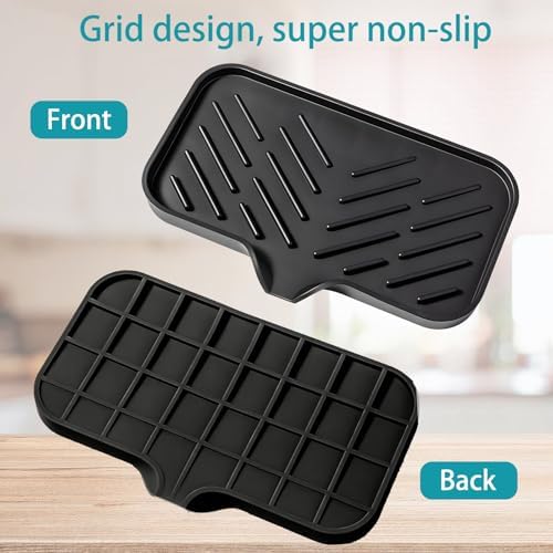 NIXNEHC Silicone Soap Dish with Drain and Non-Slip Grid